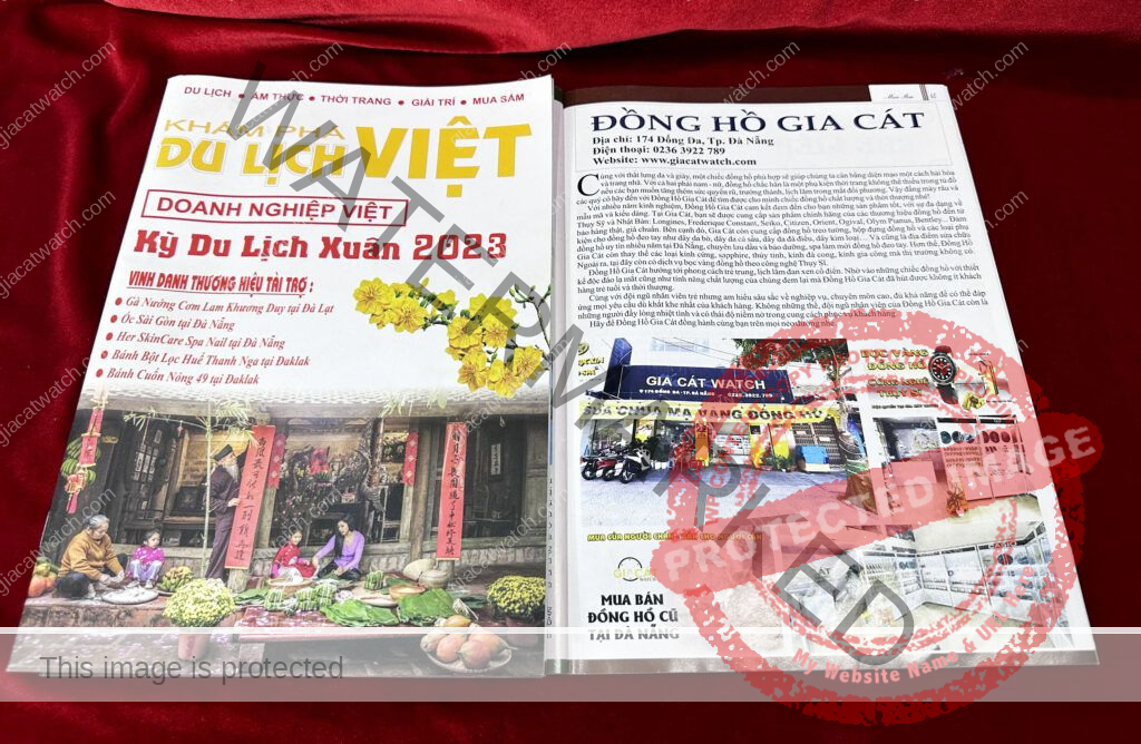 Gia Cát Watch vinh dự được Tạp chí du lịch Việt 2023 bình chọn là cửa hàng sửa đồng hồ uy tín