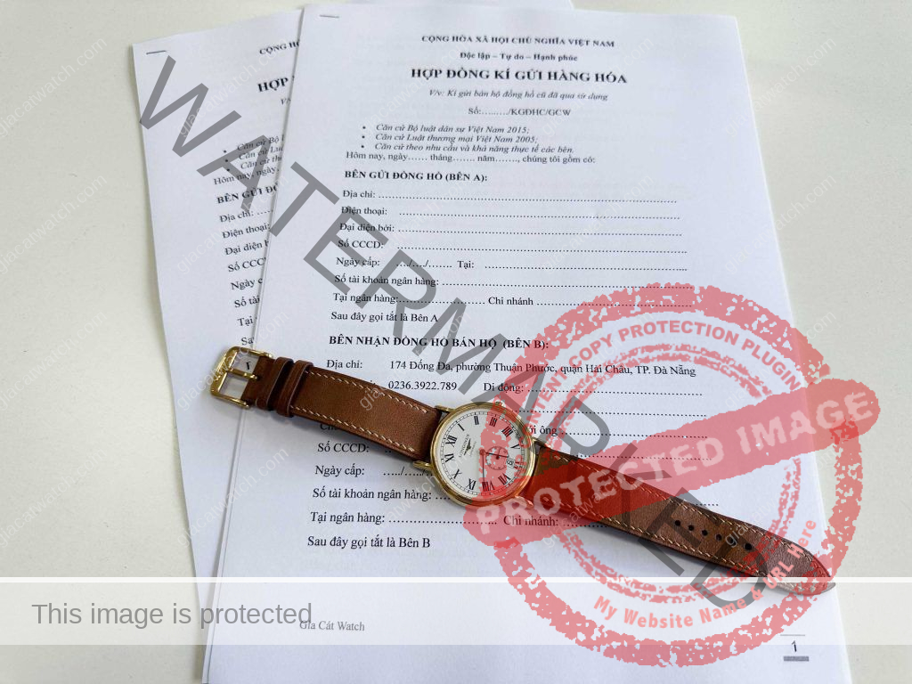 Hợp đồng kí gửi đồng hồ tại Gia Cát Watch giúp bạn an tâm về mặt pháp lý.