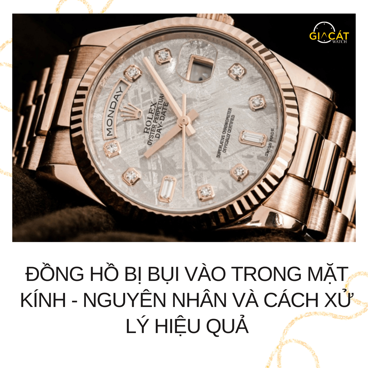 đồng hồ bị bụi vào trong mặt kính