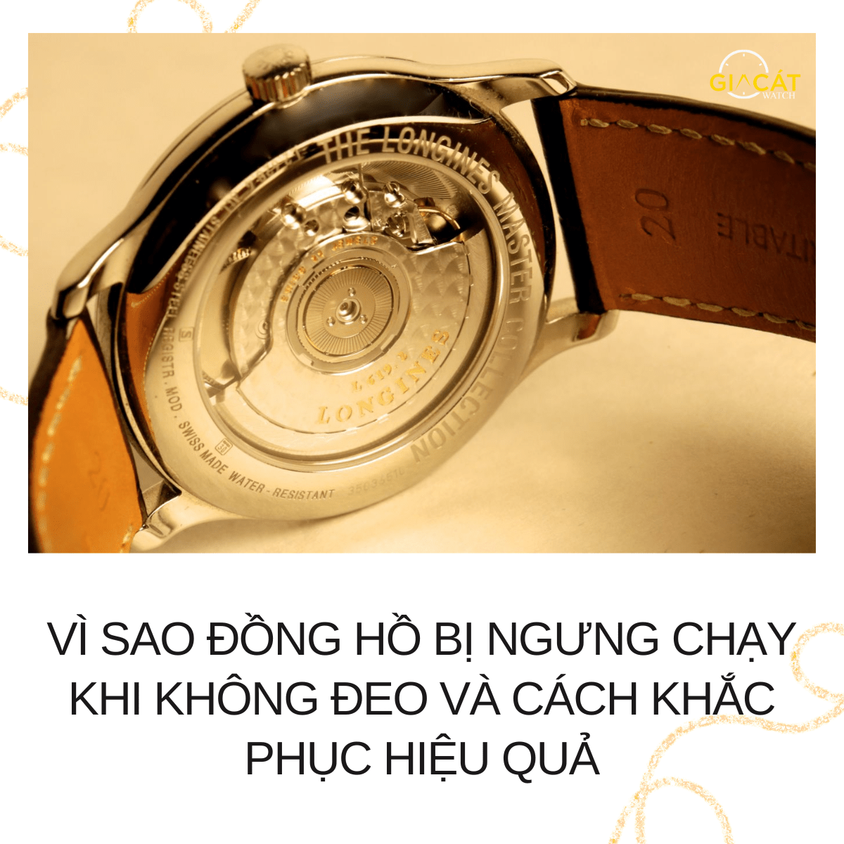 Đồng hồ bị ngưng chạy khi không đeo