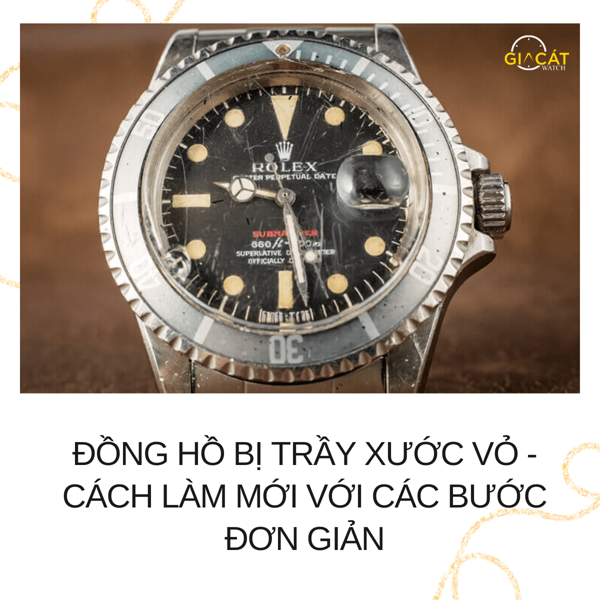 Đồng hồ bị trầy xước vỏ