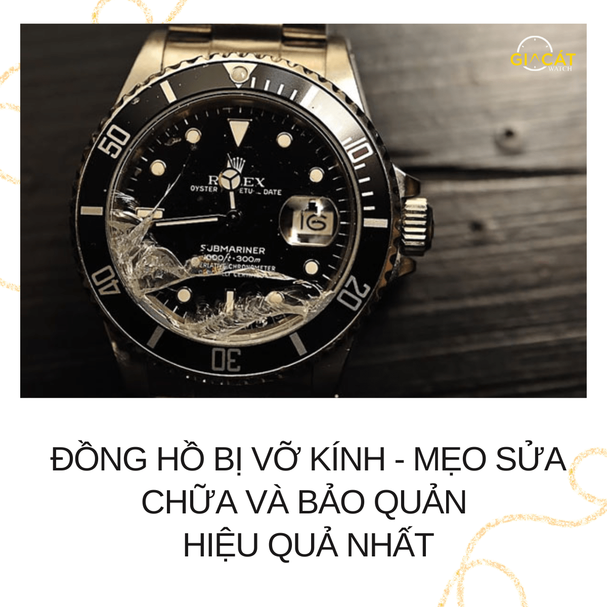 Đồng hồ bị vỡ kính
