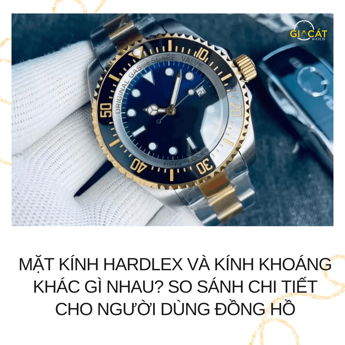 mặt kính Hardlex hay kính khoáng