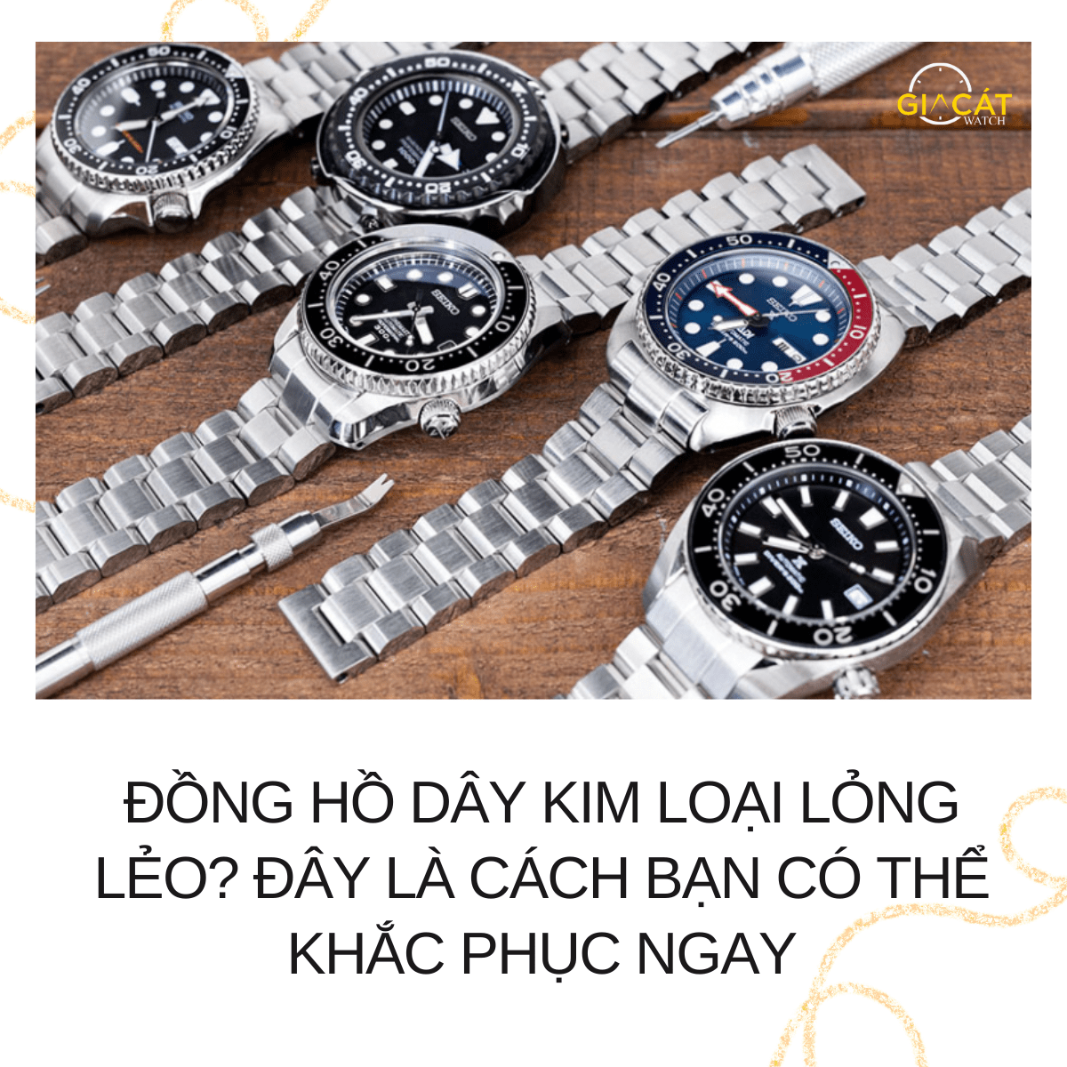 Đồng hồ dây kim loại lỏng lẻo