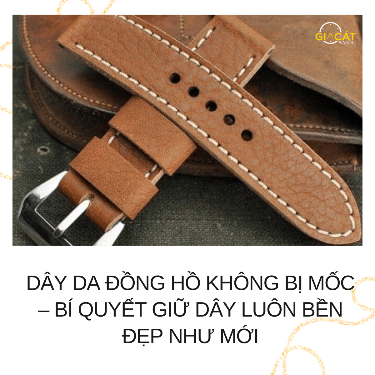 Dây da đồng hồ không bị mốc