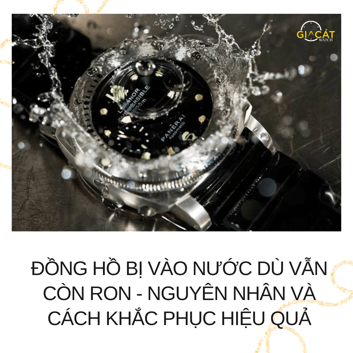 Đồng hồ bị vào nước dù vẫn còn ron