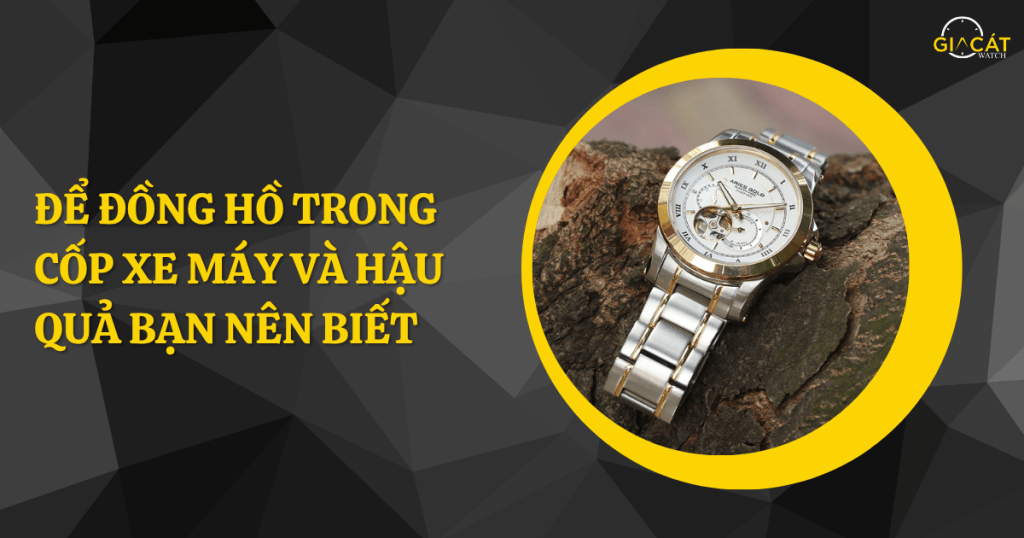 để đồng hồ trong cốp xe máy